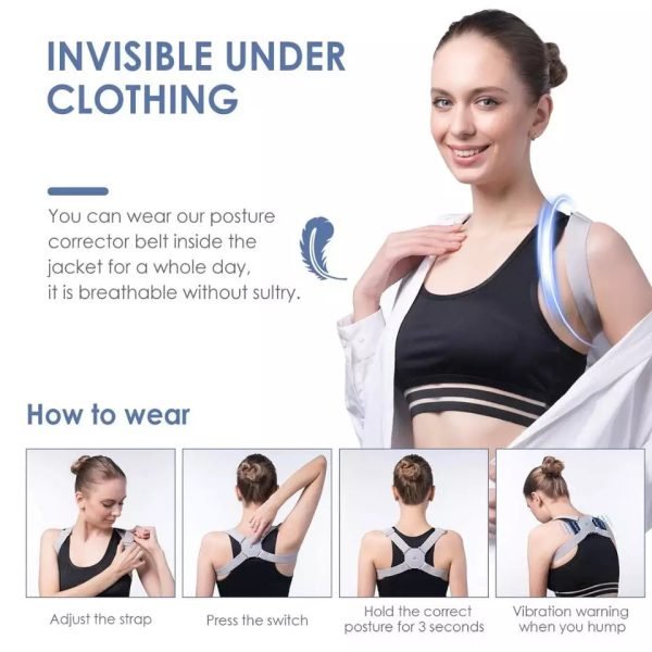 Smart Posture Sensor Belt – Vibration Back Corrector