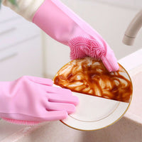 Silicone Washing Gloves – 2pcs Full Finger Scrubber