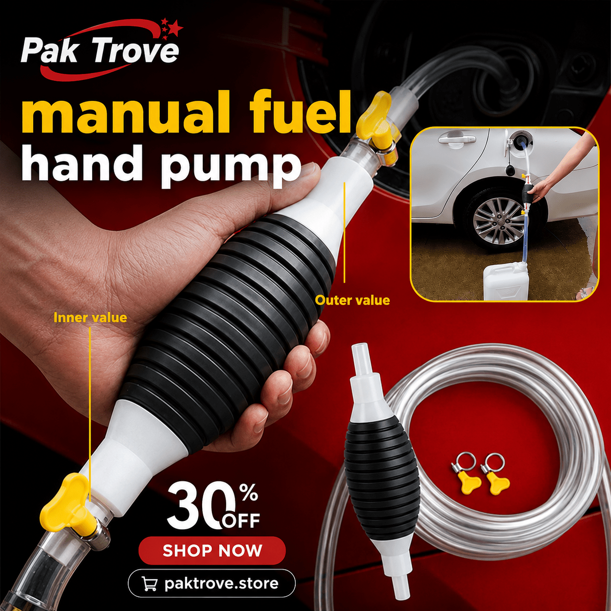 Manual Fuel Hand Pump – Water & Oil Transfer Pump