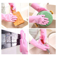 Silicone Washing Gloves – 2pcs Full Finger Scrubber