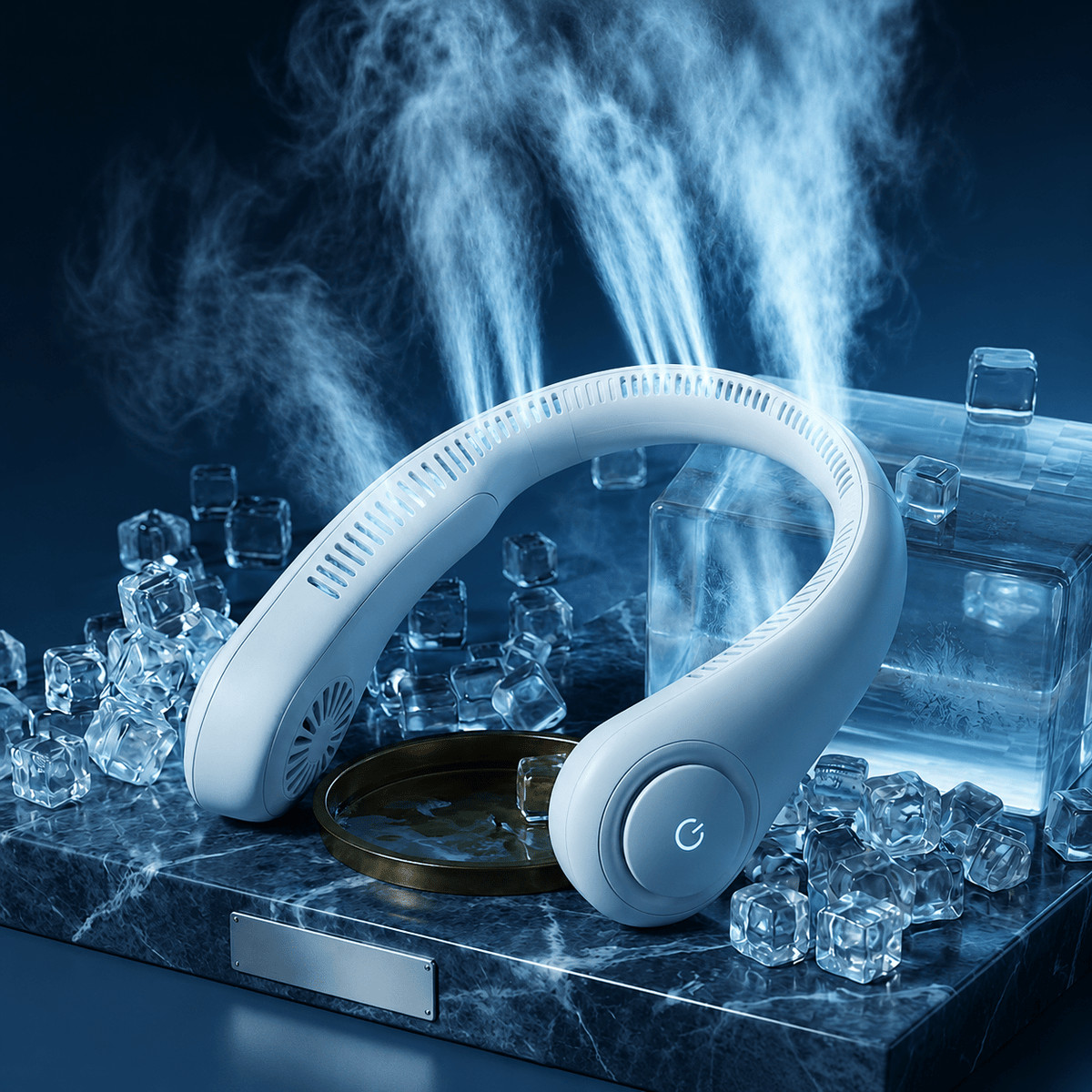 Portable Neck Fan – Bladeless Rechargeable Cooler