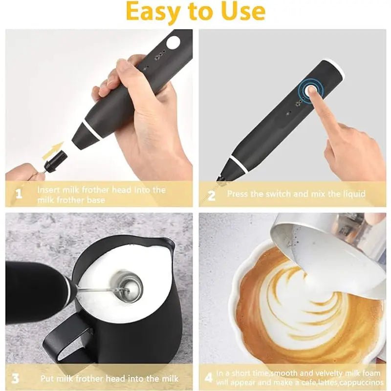 Electric Milk Frother – Coffee & Latte Foam Maker