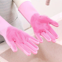Silicone Washing Gloves – 2pcs Full Finger Scrubber